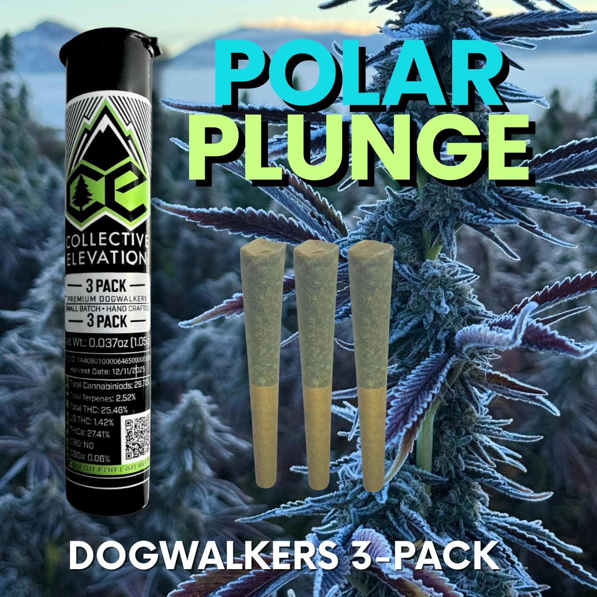 3 pack .35g Pre Rolls - Polar Plunge (H) at Herbaceous Dispensary Bozeman 7th