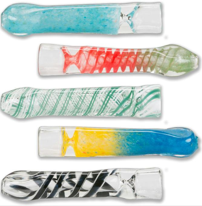 3" Glass Chillums- Assorted Colors
