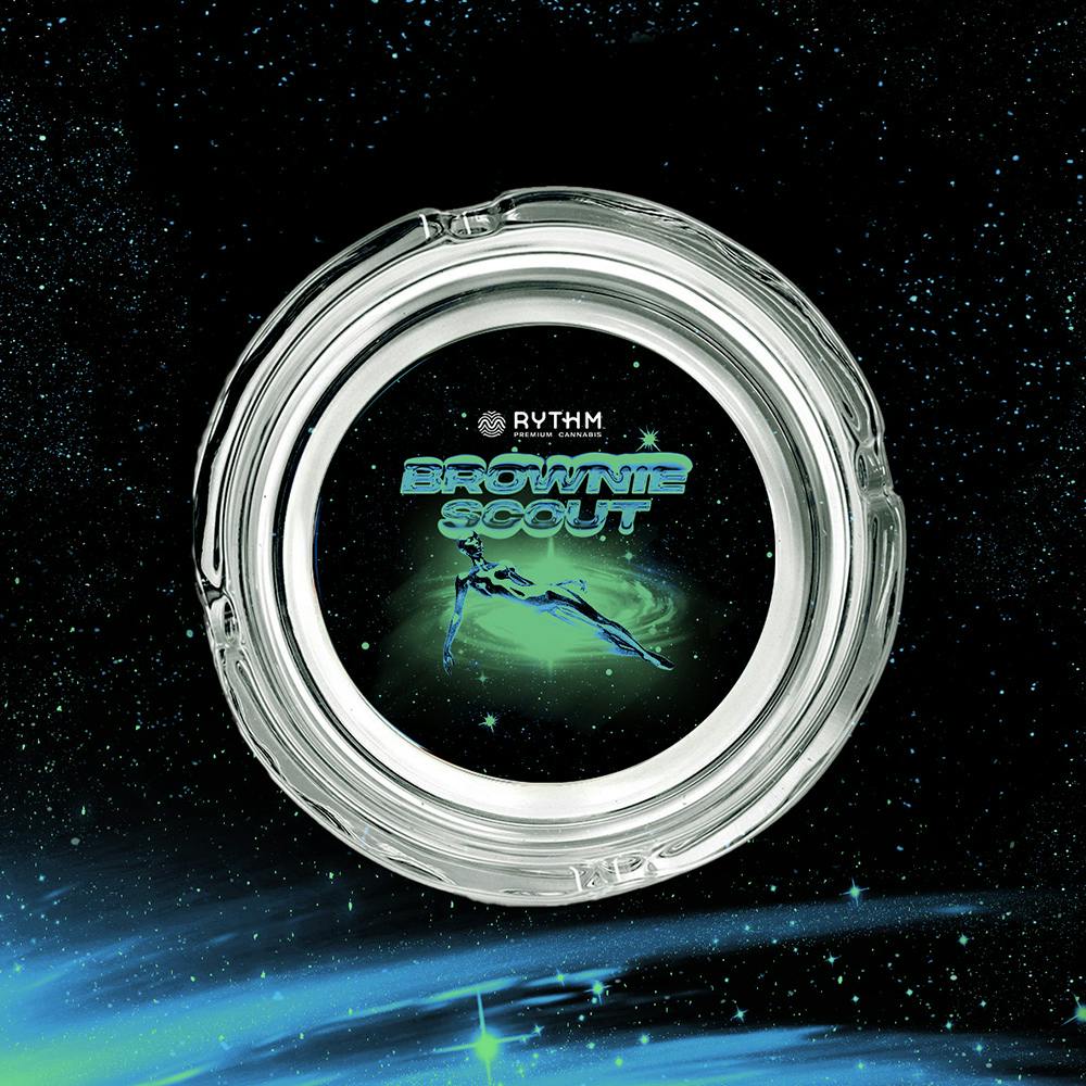 Clear Ashtray 4"- Brownie Scout Space