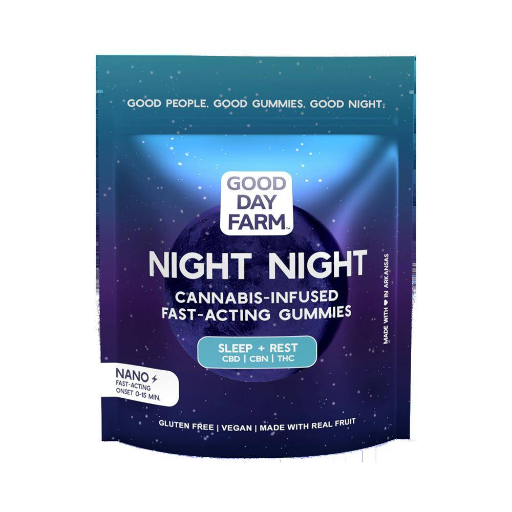 GDF: Fast-Acting Gummies | Night Night | 60mg CBD : 40mg CBN : 40mg THC | 10pk