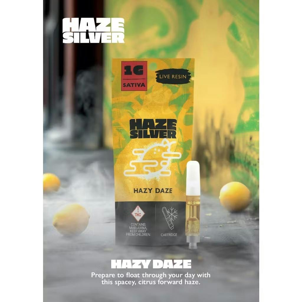Haze Silver | 1g Live Resin Cartridge | REC - Hazy Daze (S)