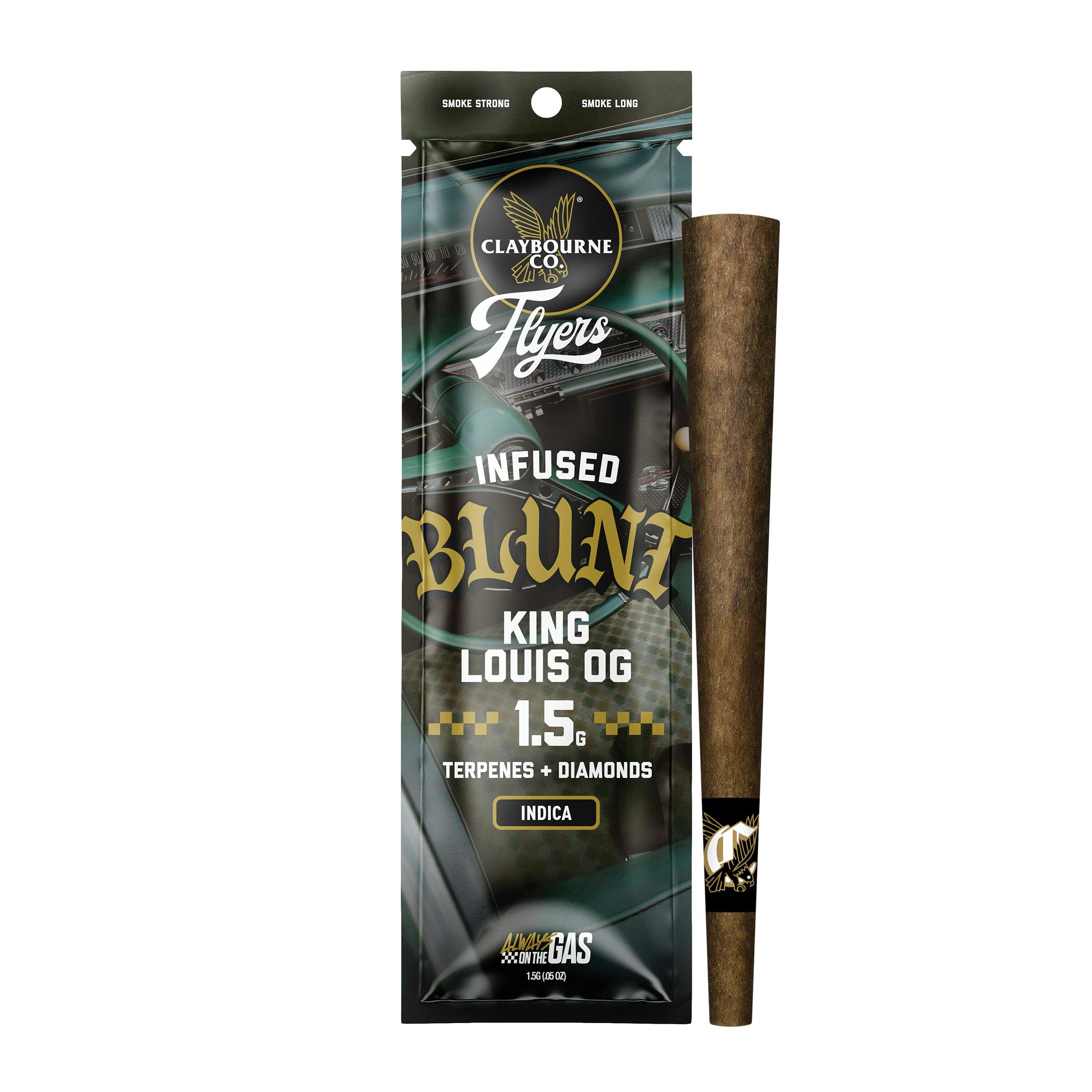 Claybourne Co. | Pre-Roll | Flyers Infused Blunt | King Louis OG | 1qt | 1.5g