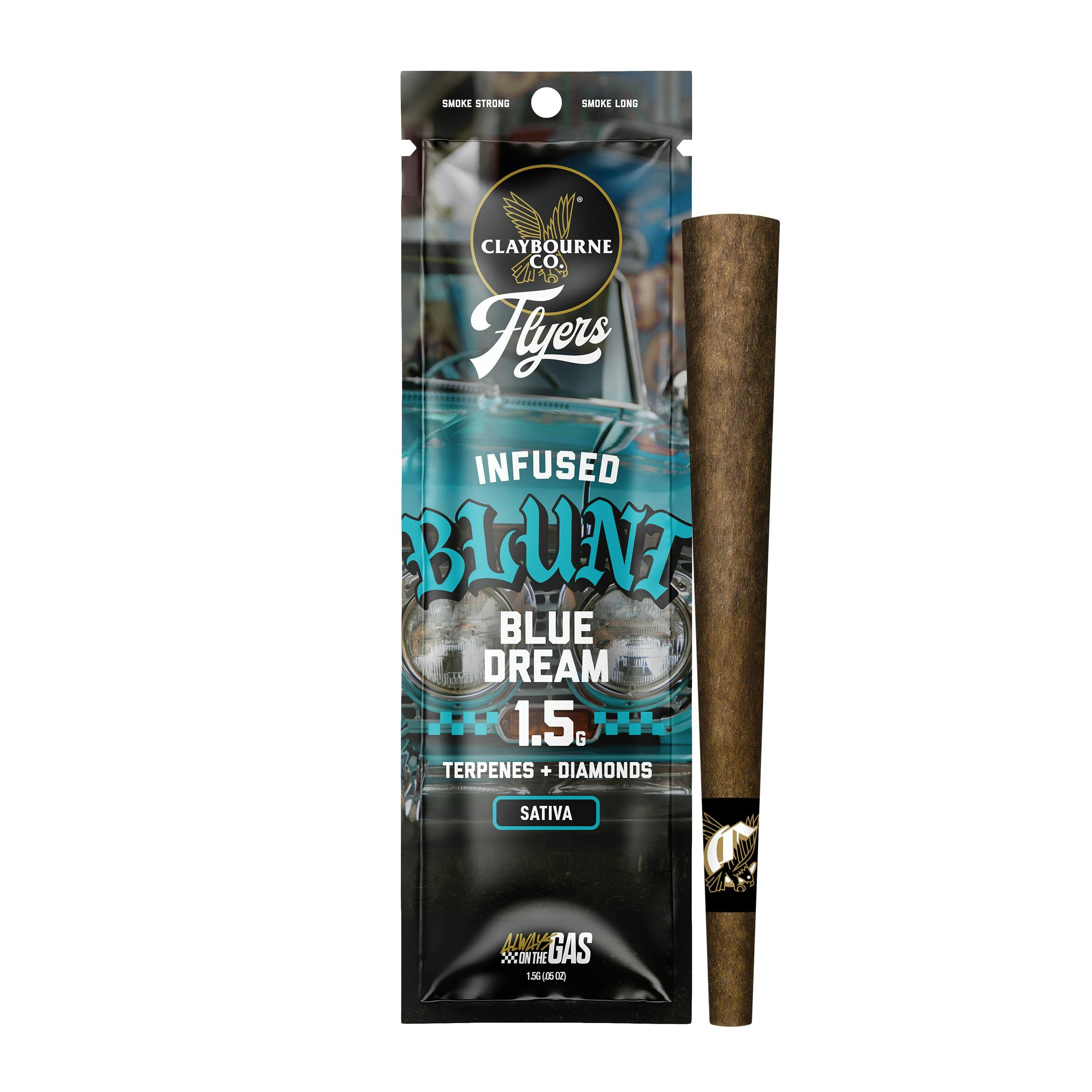 Claybourne Co. | Pre-Roll | Flyers Infused Blunt | Blue Dream | 1qt | 1.5g