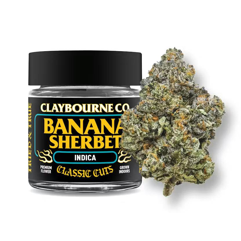 Claybourne Co. | Flower | Classic Cuts | Large Bud | Indoor Banana Sherbet | 3.5g