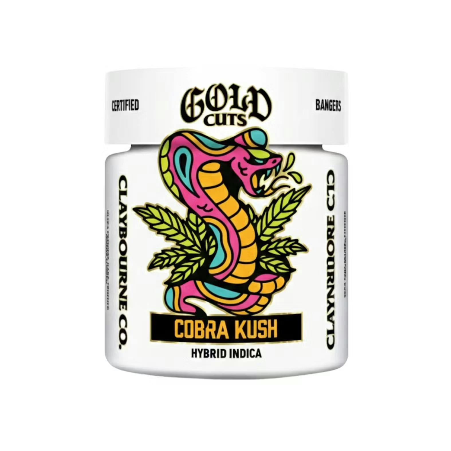 Claybourne Co. | Flower | Gold Cuts | Large Bud | Indoor Cobra Kush | 3.5g