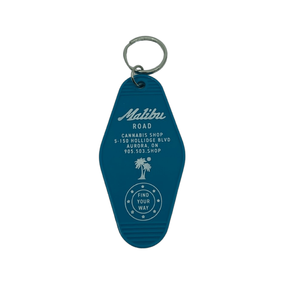 Malibu Road - Classic Hotel Key Tag - Blue