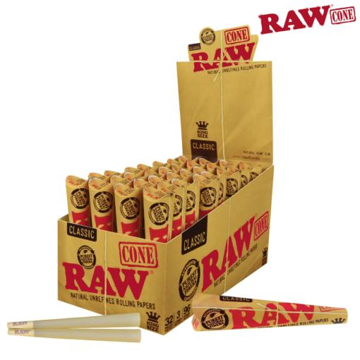 Raw - Classic Natural Unrefined Cones - KS 3 Pack