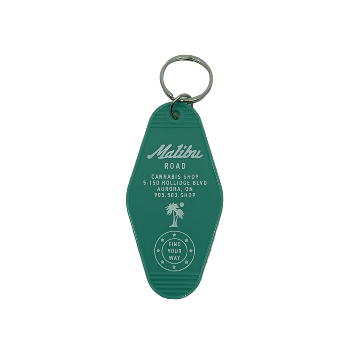 Malibu Road - Classic Hotel Key Tag - Green