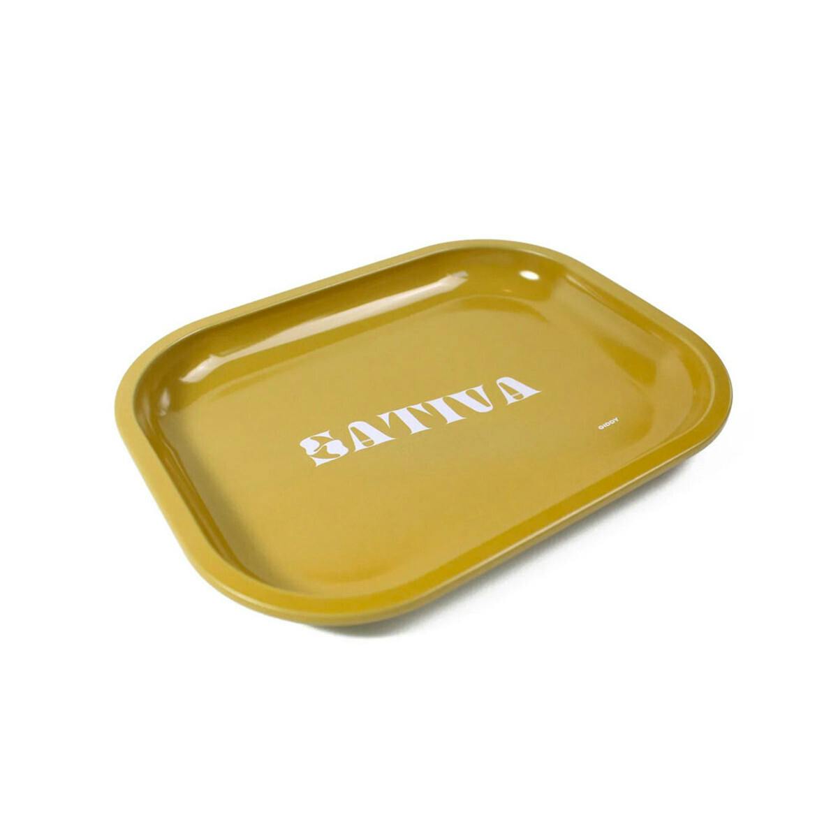 Giddy - Small Metal Rolling Tray - Sativa