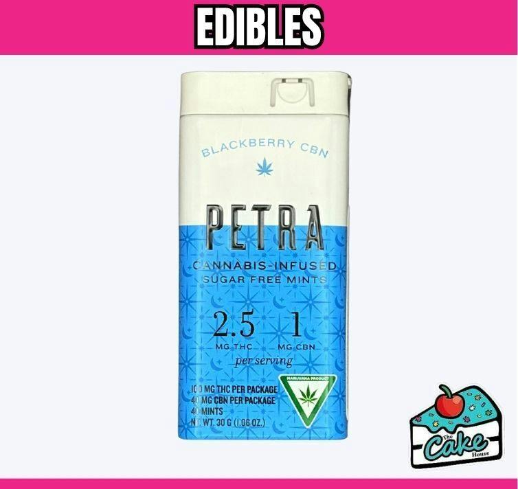 Petra - 100MG Mints - Blackberry 2.5MG THC/1MG CBN
