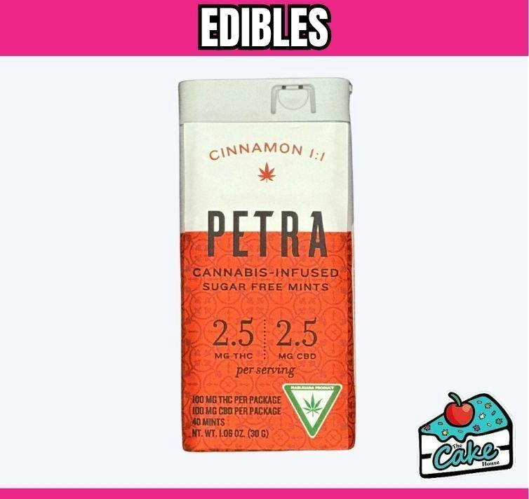 Petra - 100MG Mints - Cinnamon 2.5MG THC/2.5MG CBD
