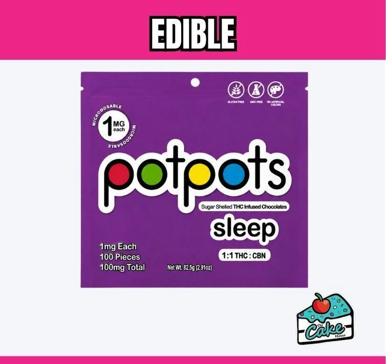 Potpots - 100mg - 1:1 THC/CBN - Milk Chocolate