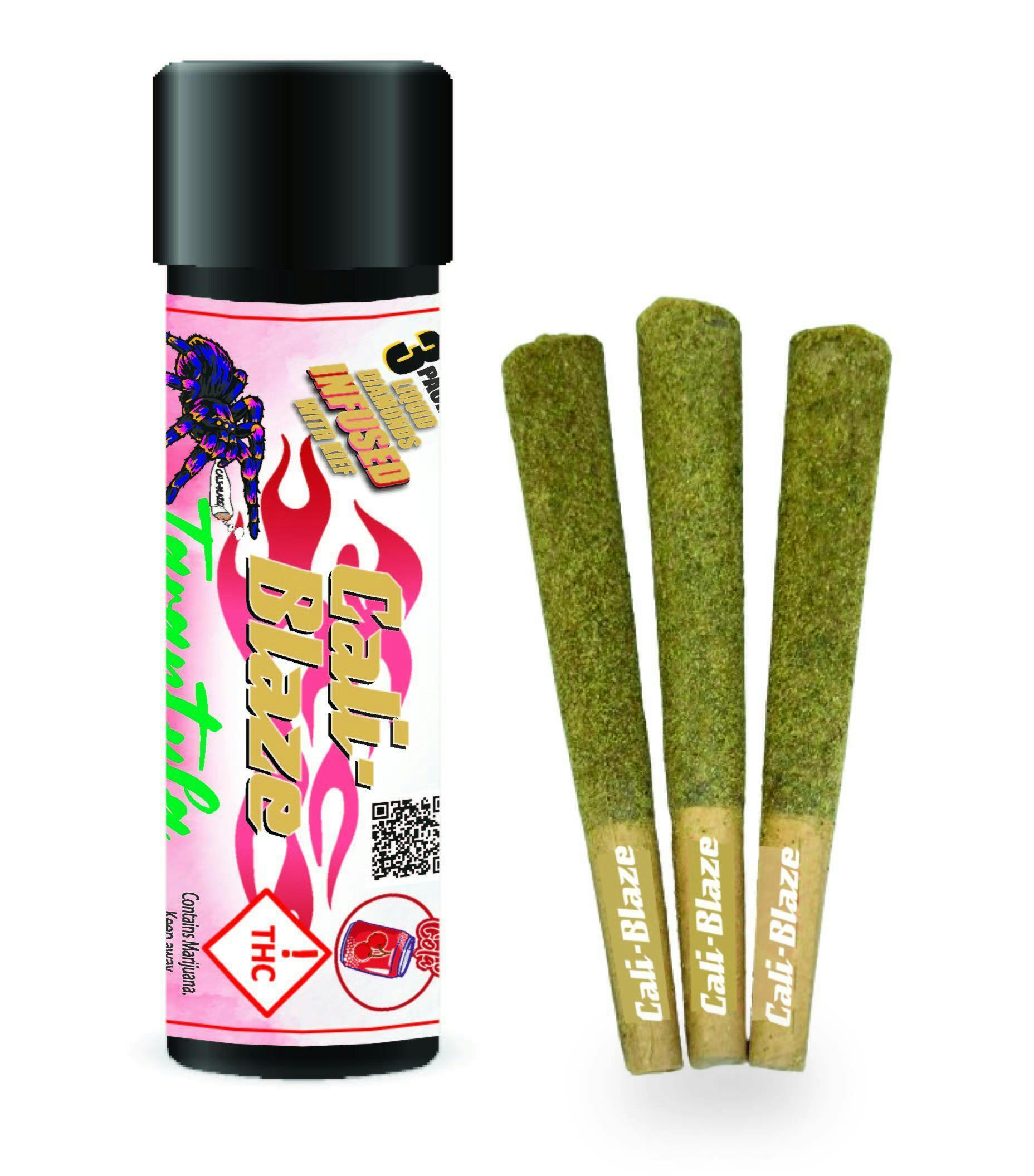 Cali Blaze Tarantula Pre-Roll 3pk Blueberry x Sir Blitzenstein