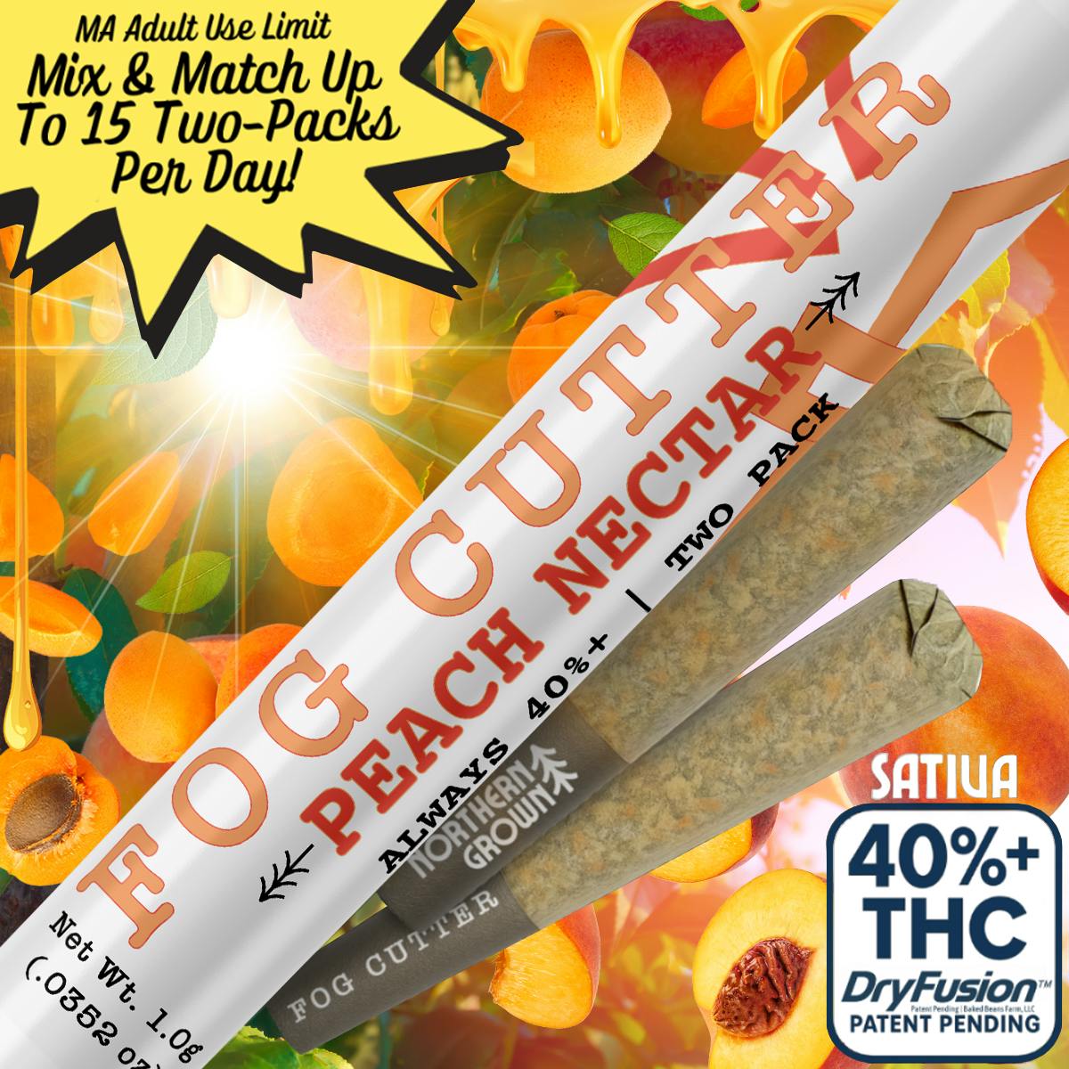 Peach Nectar | Infused Pre-rolls | 0.5g 2pk | 1g (SH) cannabis product