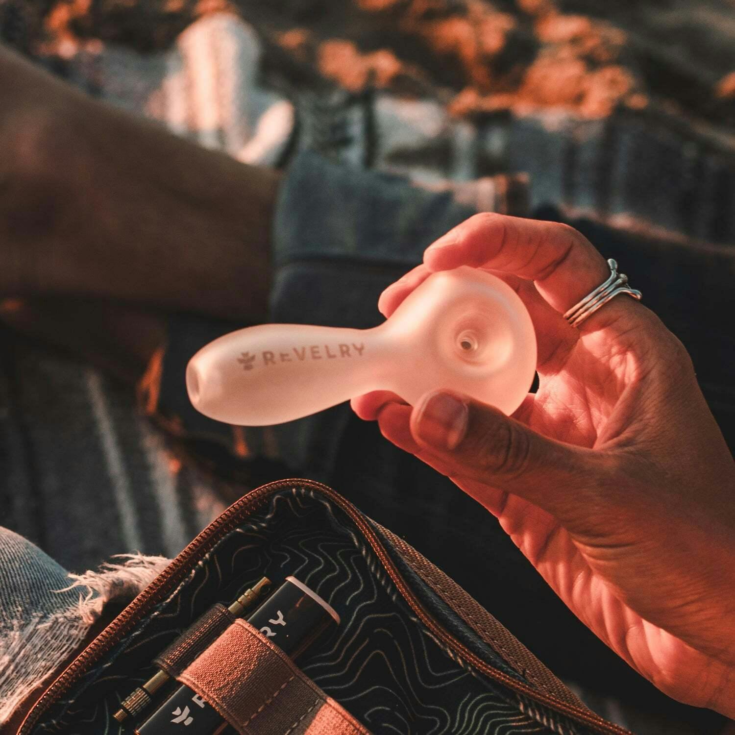 3.25" WHITE GLASS SPOON PIPE