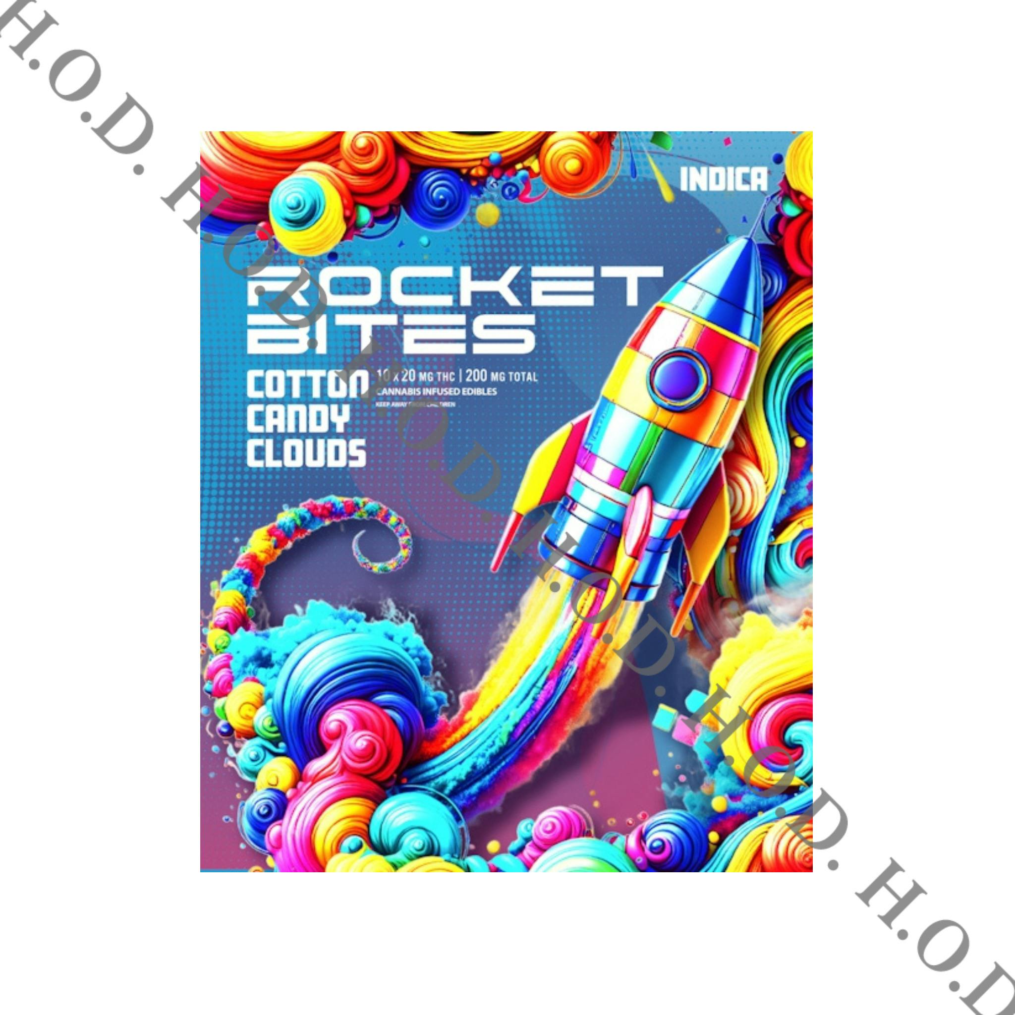 Rocket Bites Cotton Candy Clouds Gummies