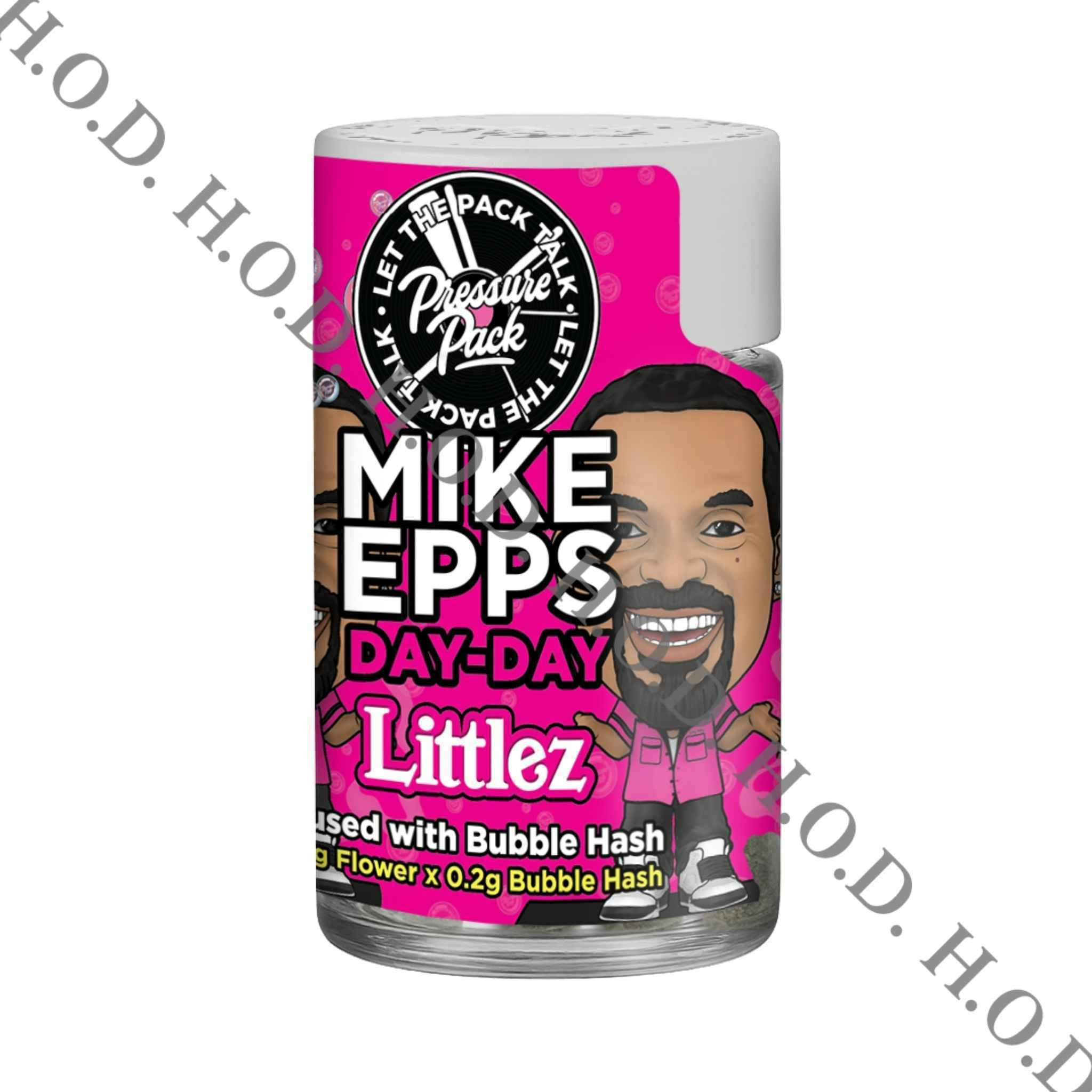 Pressure Pack x Mike Epps Littlez Pink Day-Day Bubble Hash Infused Pre-Roll .7g 5 Pack