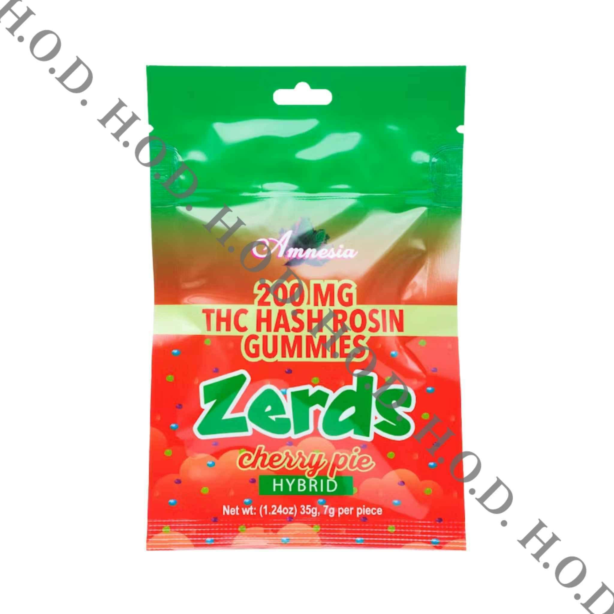 Amnesia Zerds Cherry Pie Hash Rosin Gummies