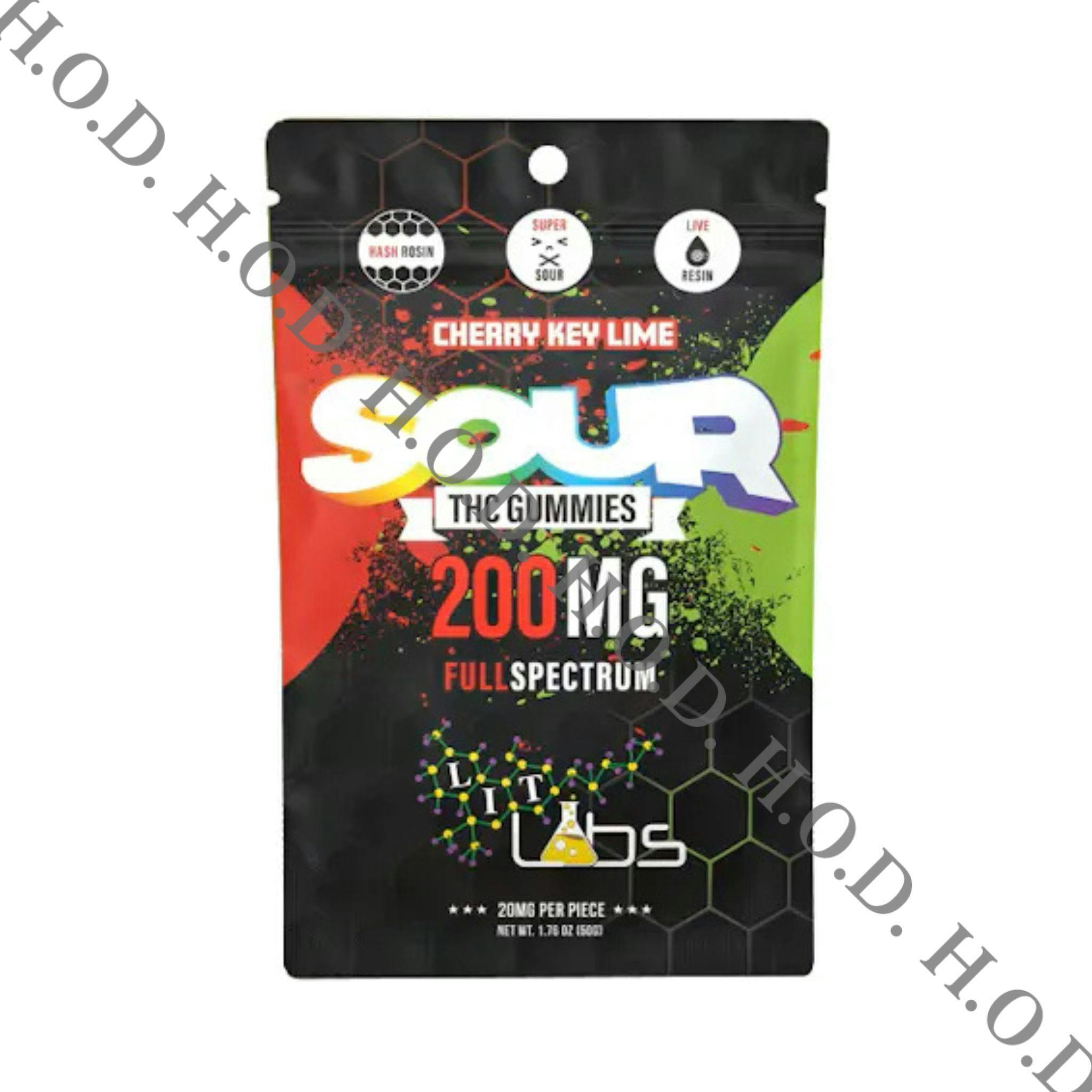 Lit Labs Sour Cherry Key Lime Full Spectrum Gummies