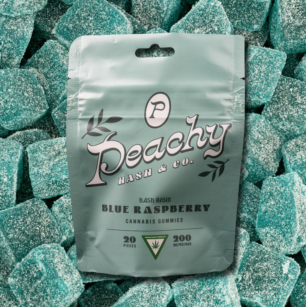 Peachy Hash & Co. - Blue Raspberry - 200mg Live Rosin Gummies