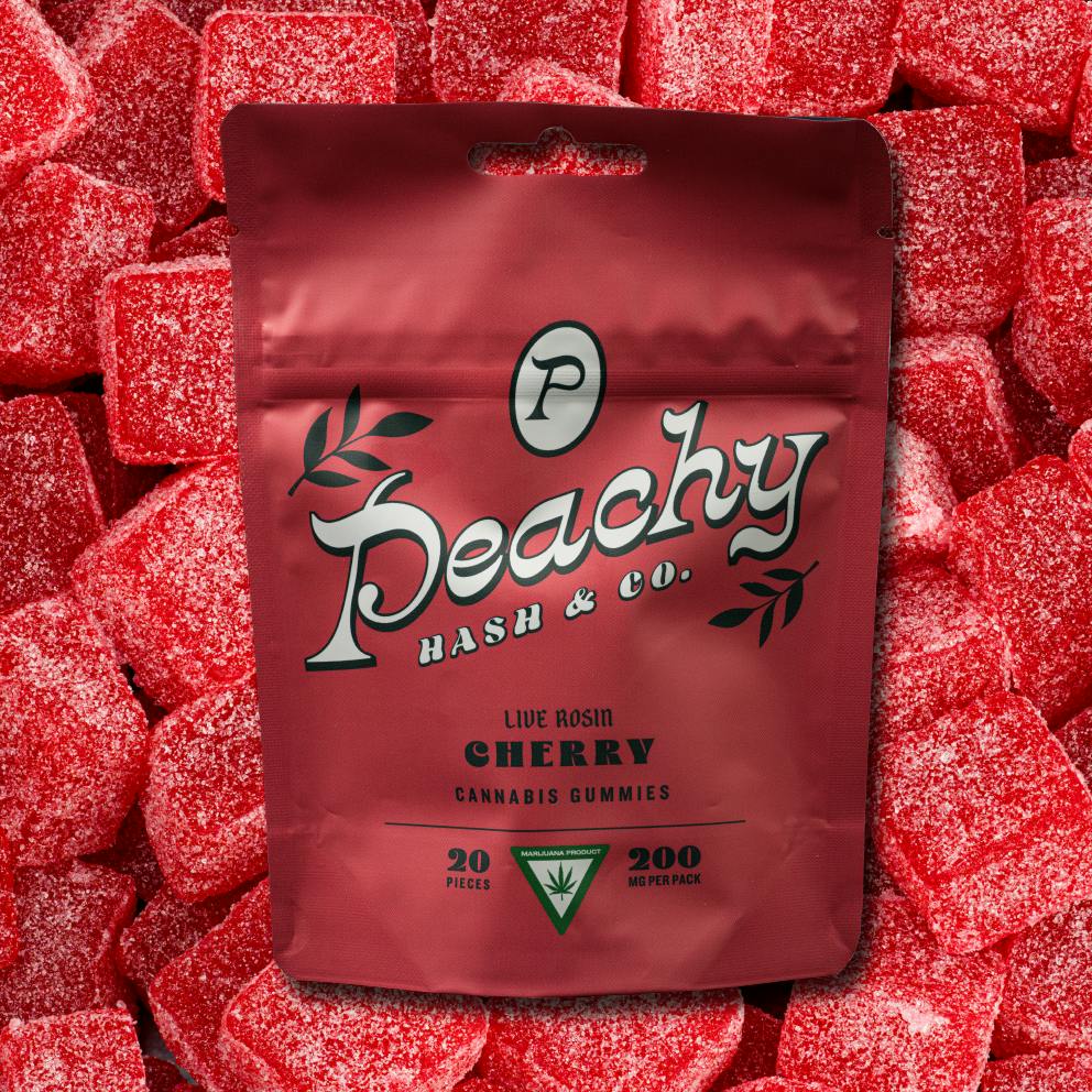 Peachy Hash & Co. - Cherry - 200mg Live Rosin Gummies