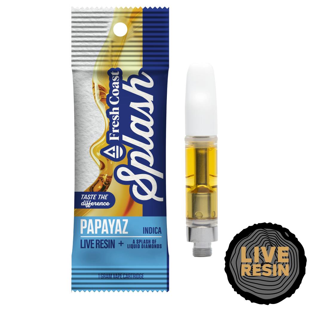 Fresh Coast Extracts - Splash - Papayz - 1g Live Resin Vape Cart by