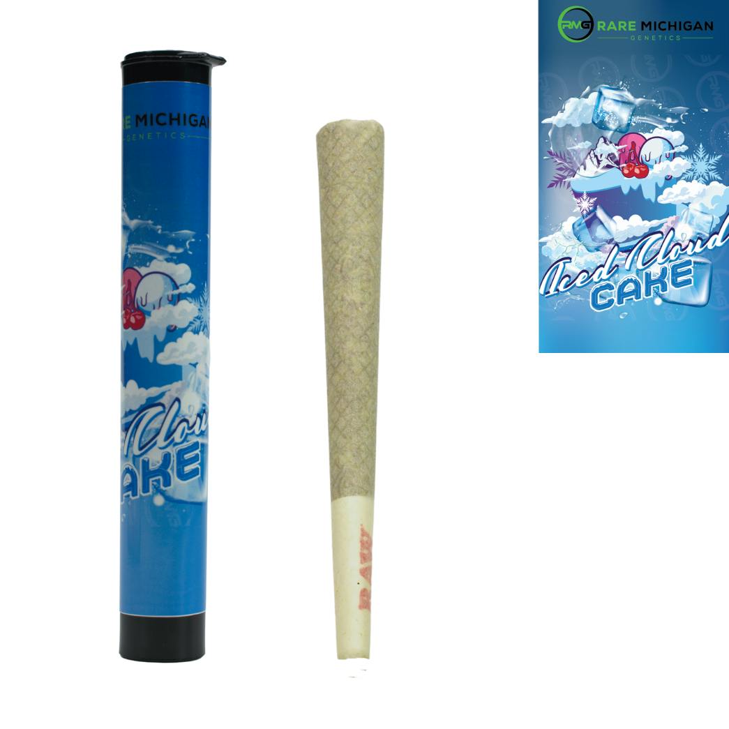 Rare MI Genetics - Iced Cloud Cake - 1g Kief Infused Pre-Roll