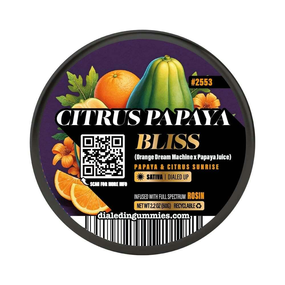 100mg - Citrus Papaya Bliss #2553 - Rosin Gummies (10pk)