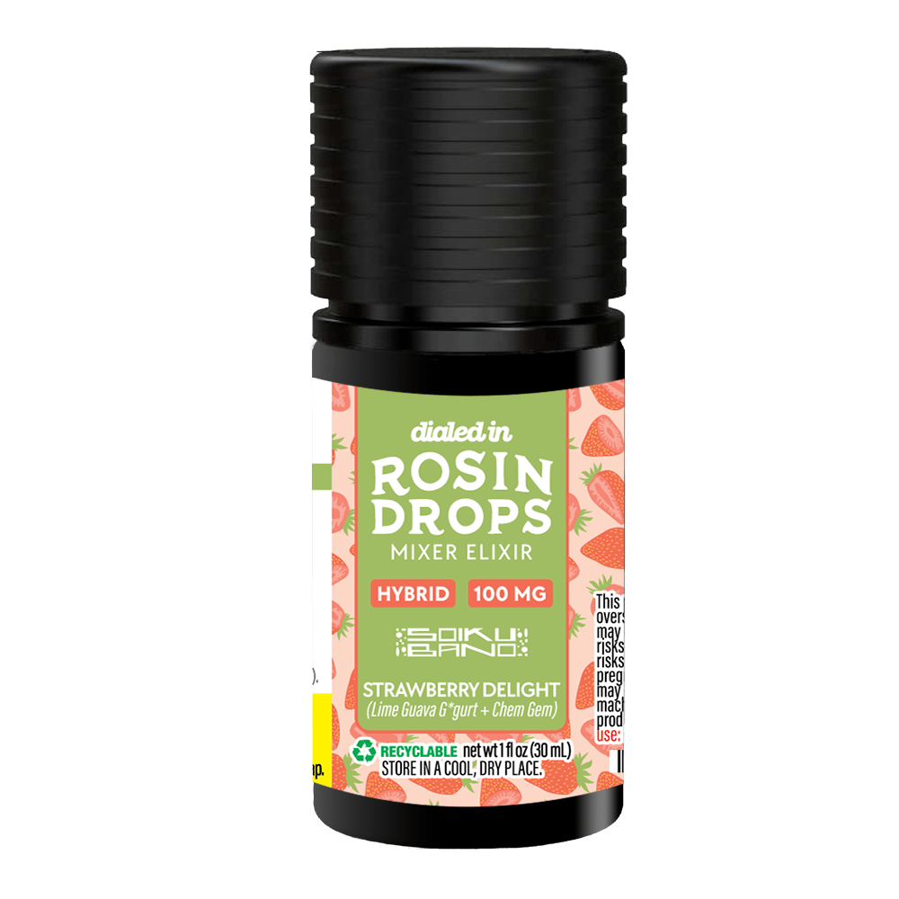 100mg - Strawberry Delight - Rosin Drops | Dialed In Gummies - Rosin Drops