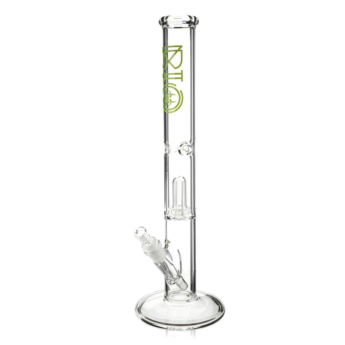 BIO Glass Showerhead Percolator Straight Water Pipe 18" - 14mm - Various Colors