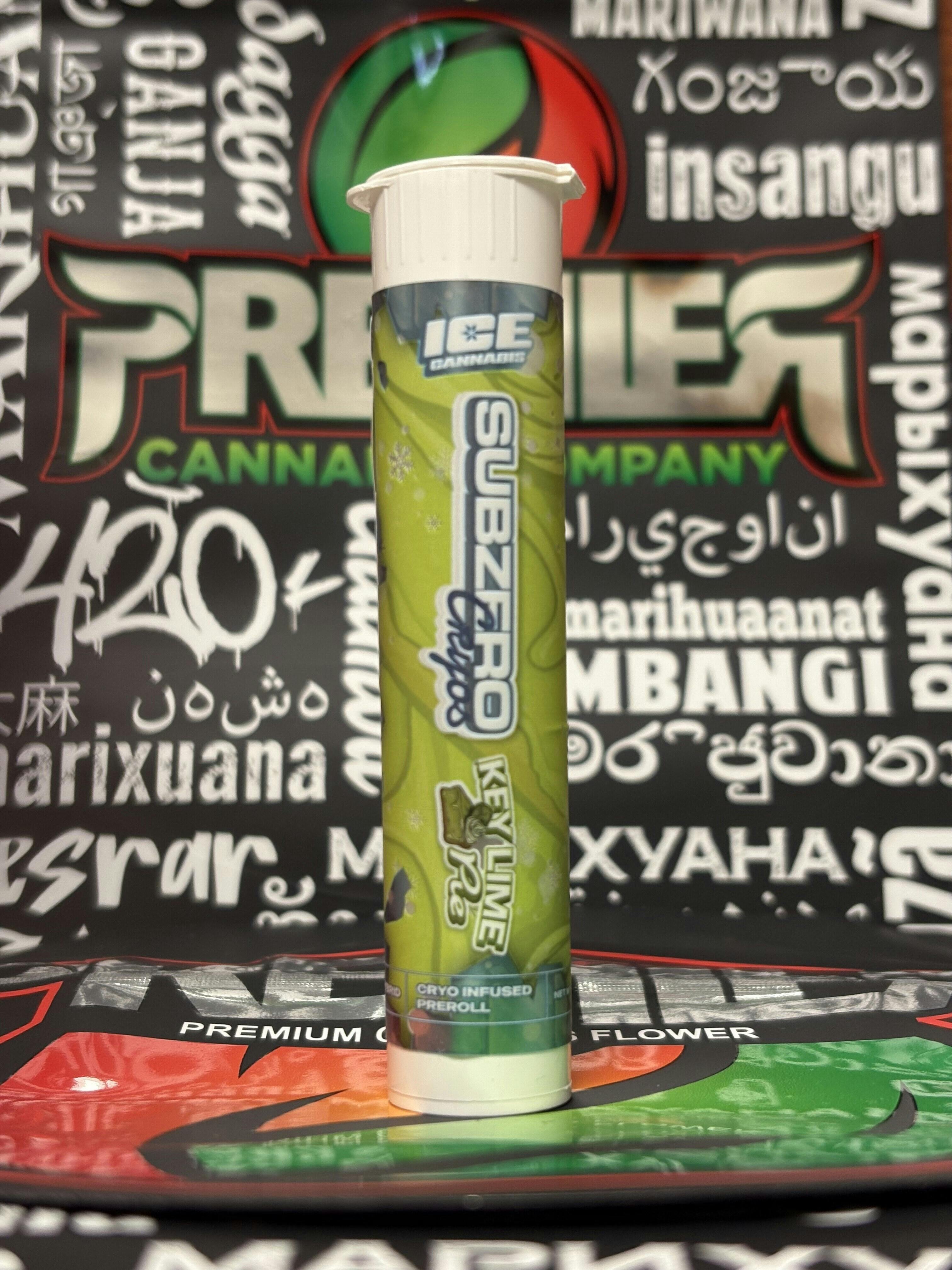 Subzero Cryo-Infused Pre-Roll 1g Key Lime Pie