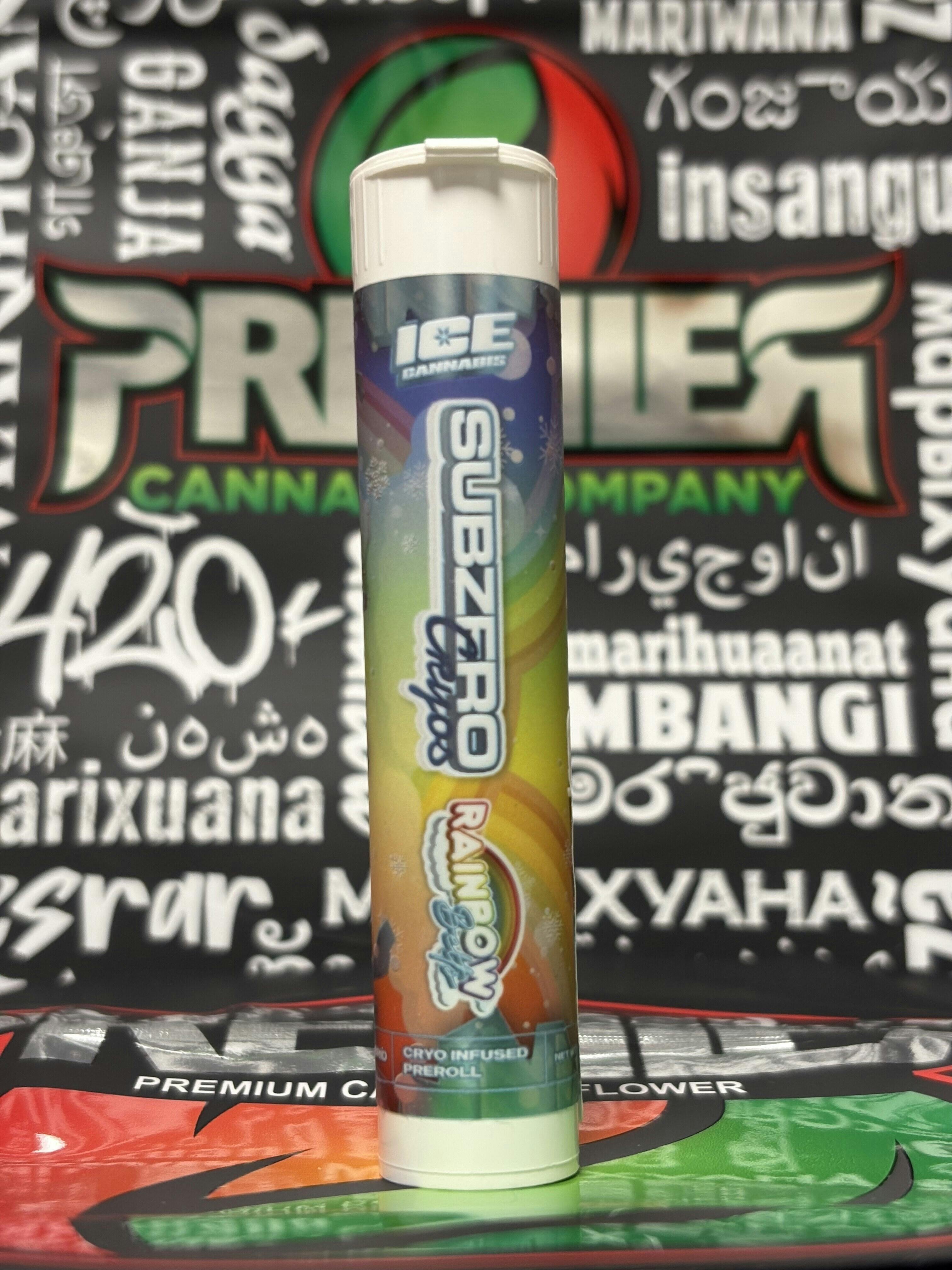Subzero Cryo-Infused Pre-Roll 1g Rainbow Beltz