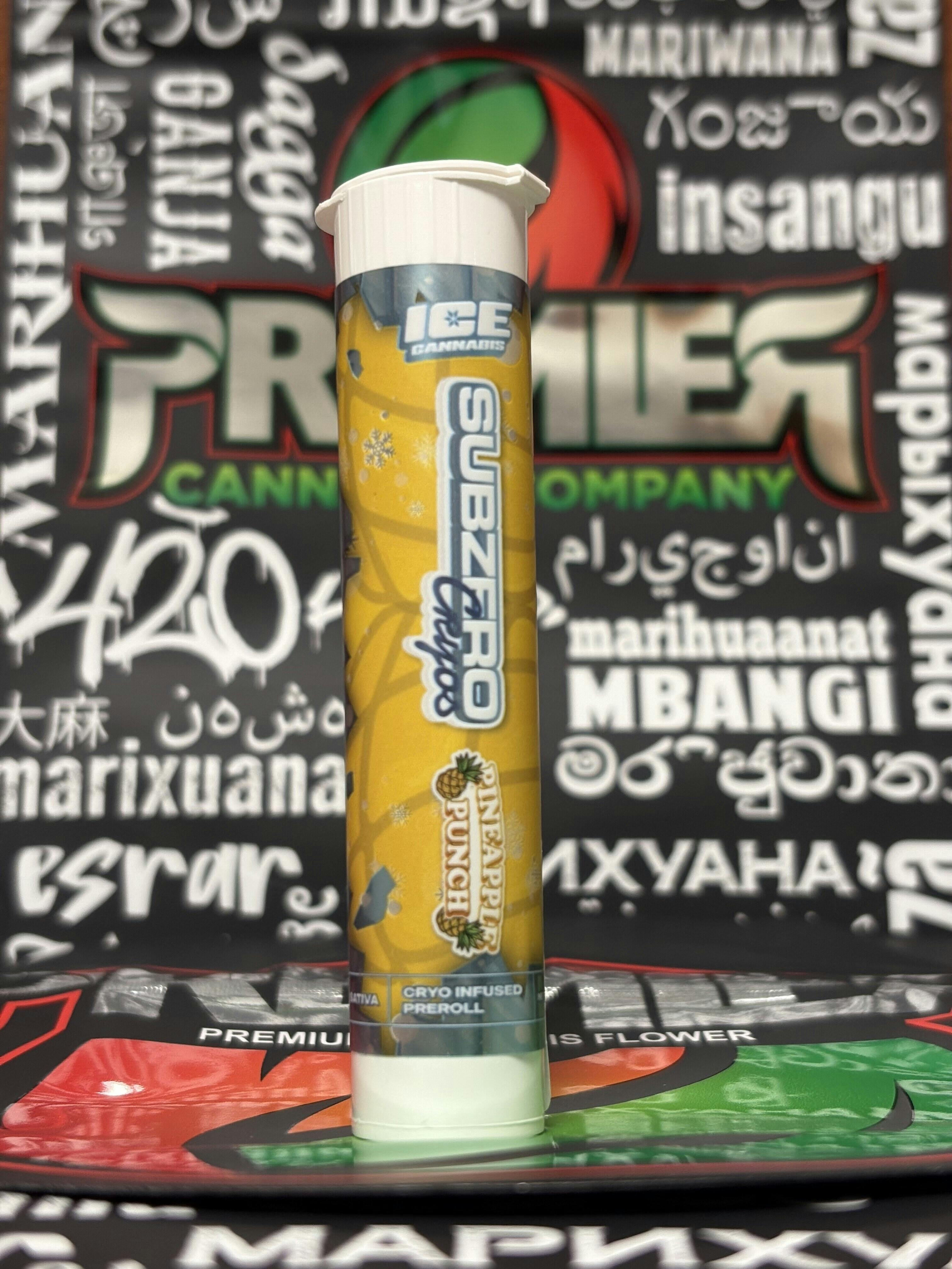 Subzero Cryo-Infused Pre-Roll 1g Pineapple Punch