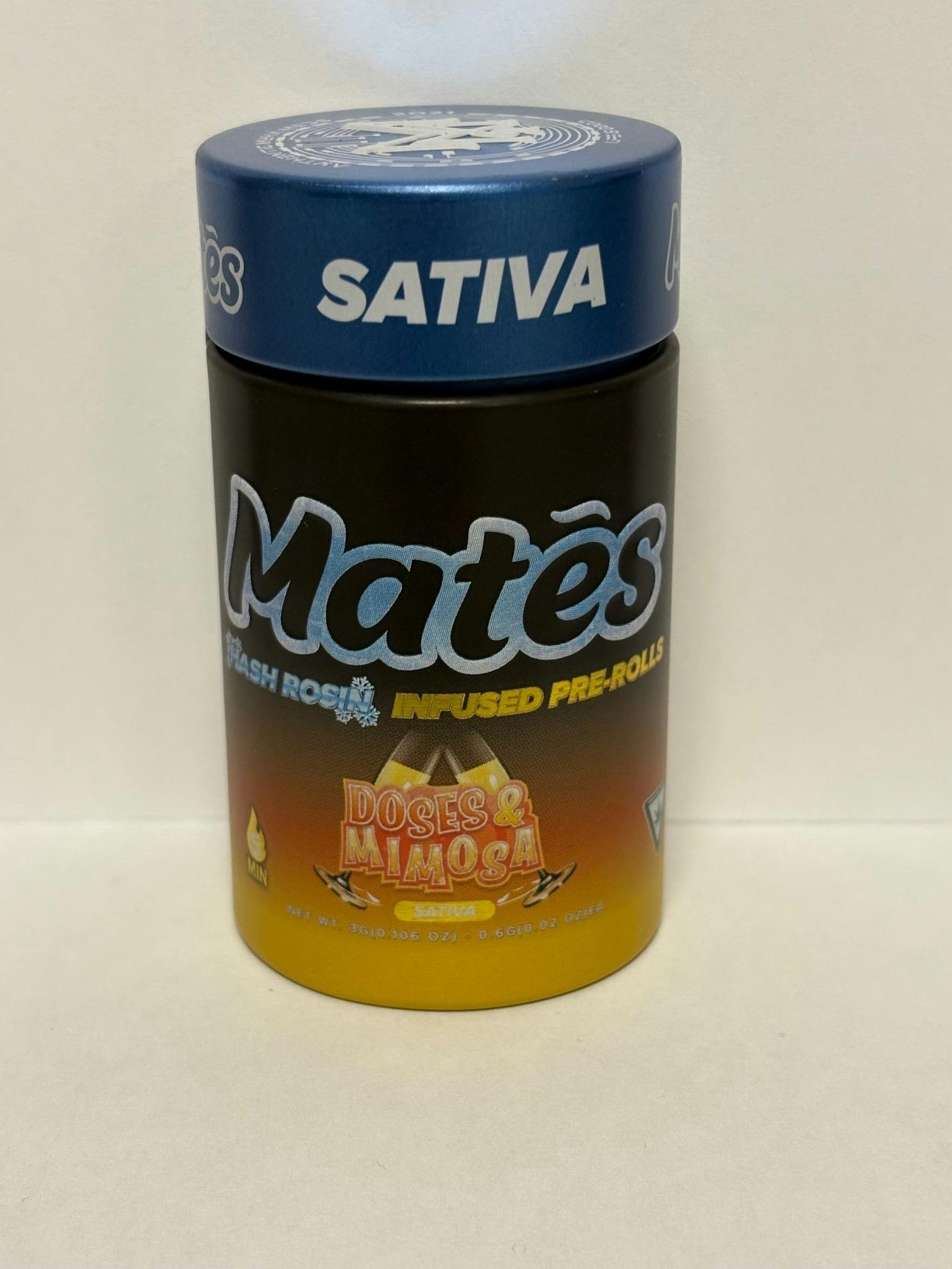 Mates Hash Rosin Infused 5pk 3g Doses & Mimosa