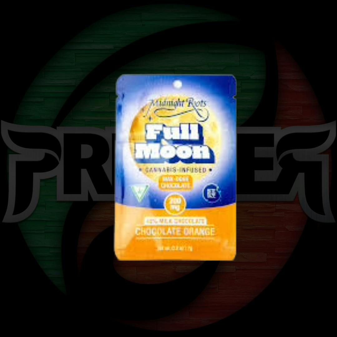 Midnight Roots | Full Moon | Chocolate Orange | Milk Chocolate | 200 mg