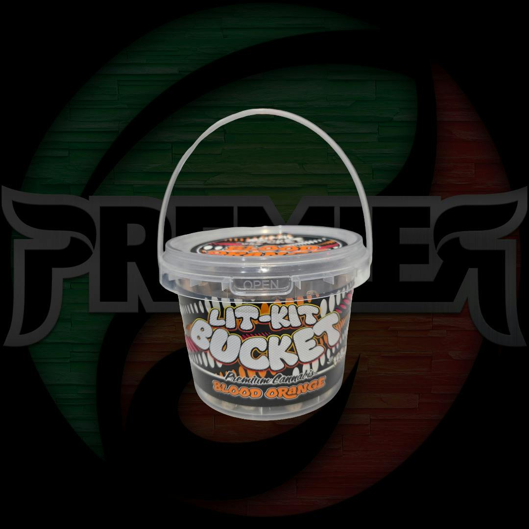 Lit-Kit Bucket 36pk .5g Pre-Rolls Bubble Razz