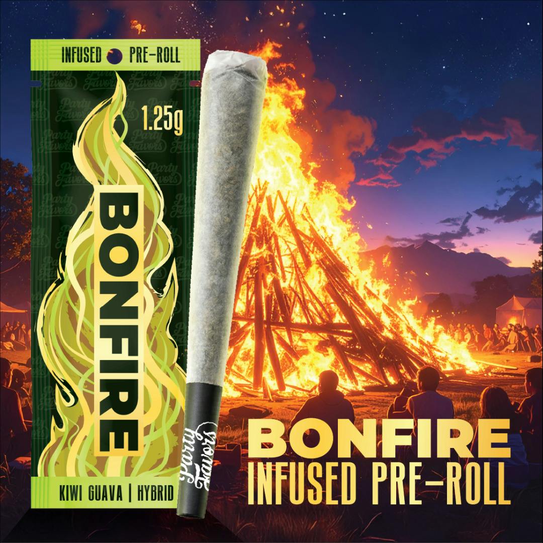 Bonfire Infused Pre-Roll 1.25g Kiwi Guava cannabis product