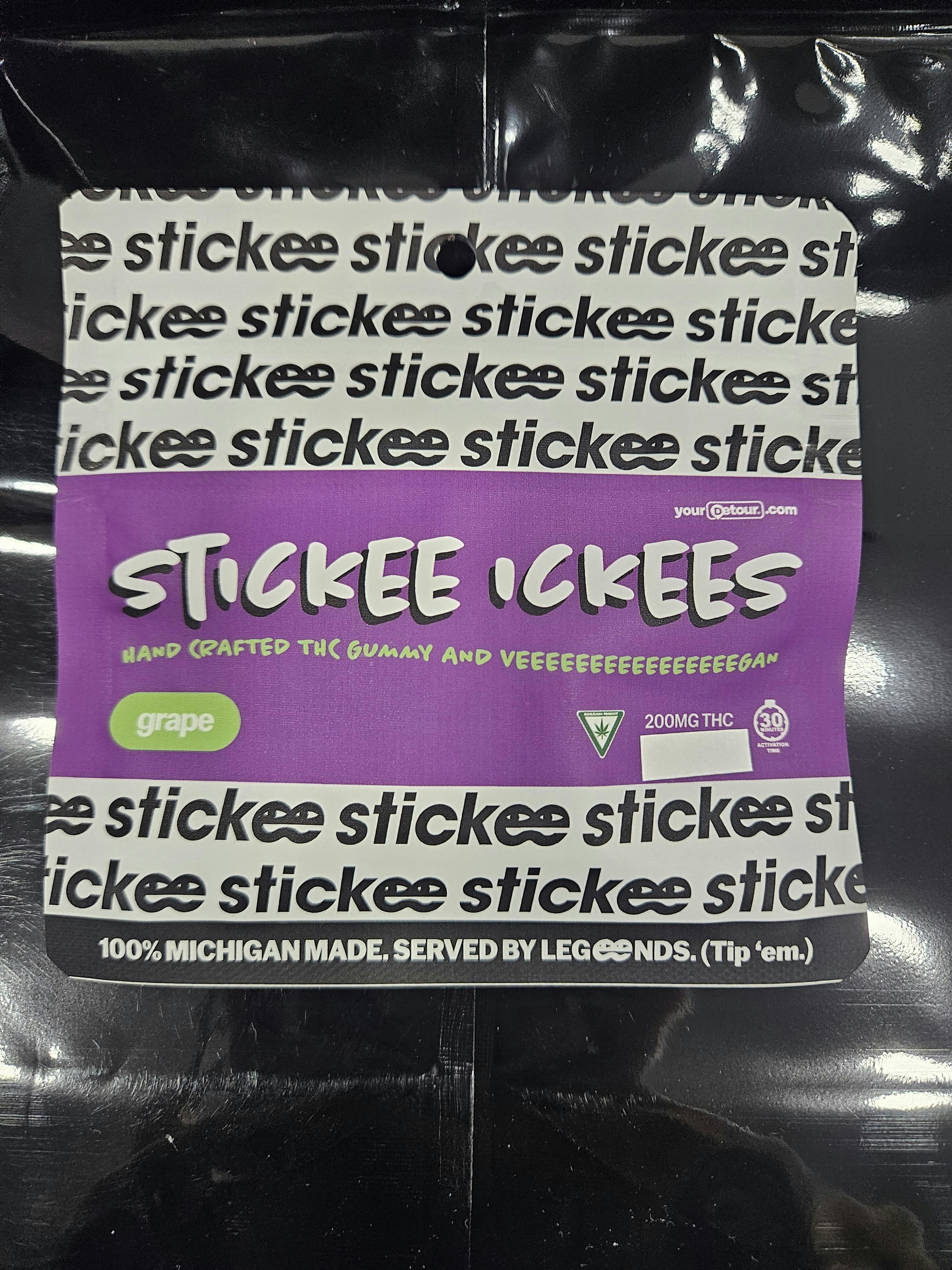 Stickee-Ickees Gummies 200mg Grape