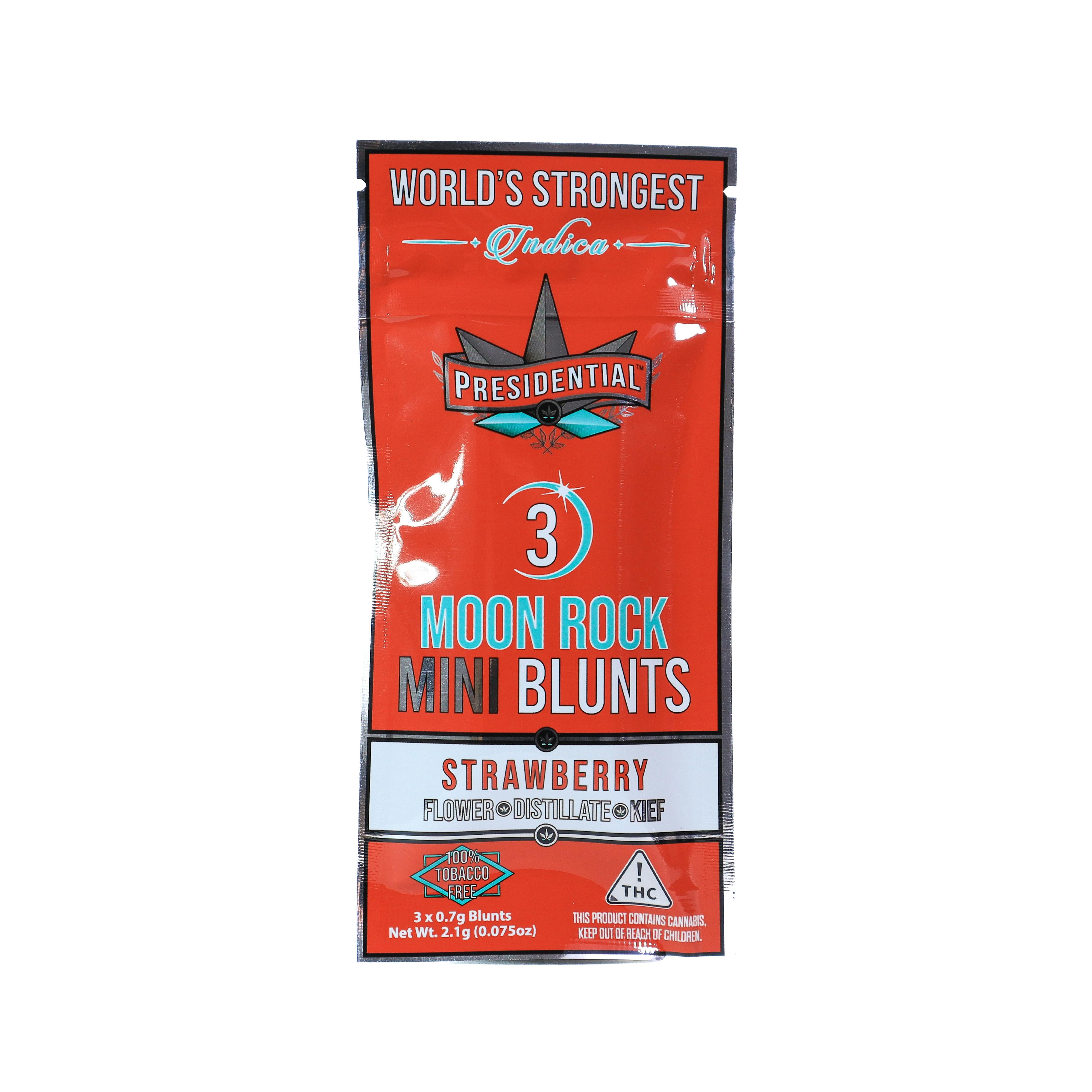 Presidential Strawberry (I) Moon Rock Infused Blunt Multipack 0.6g 3pk