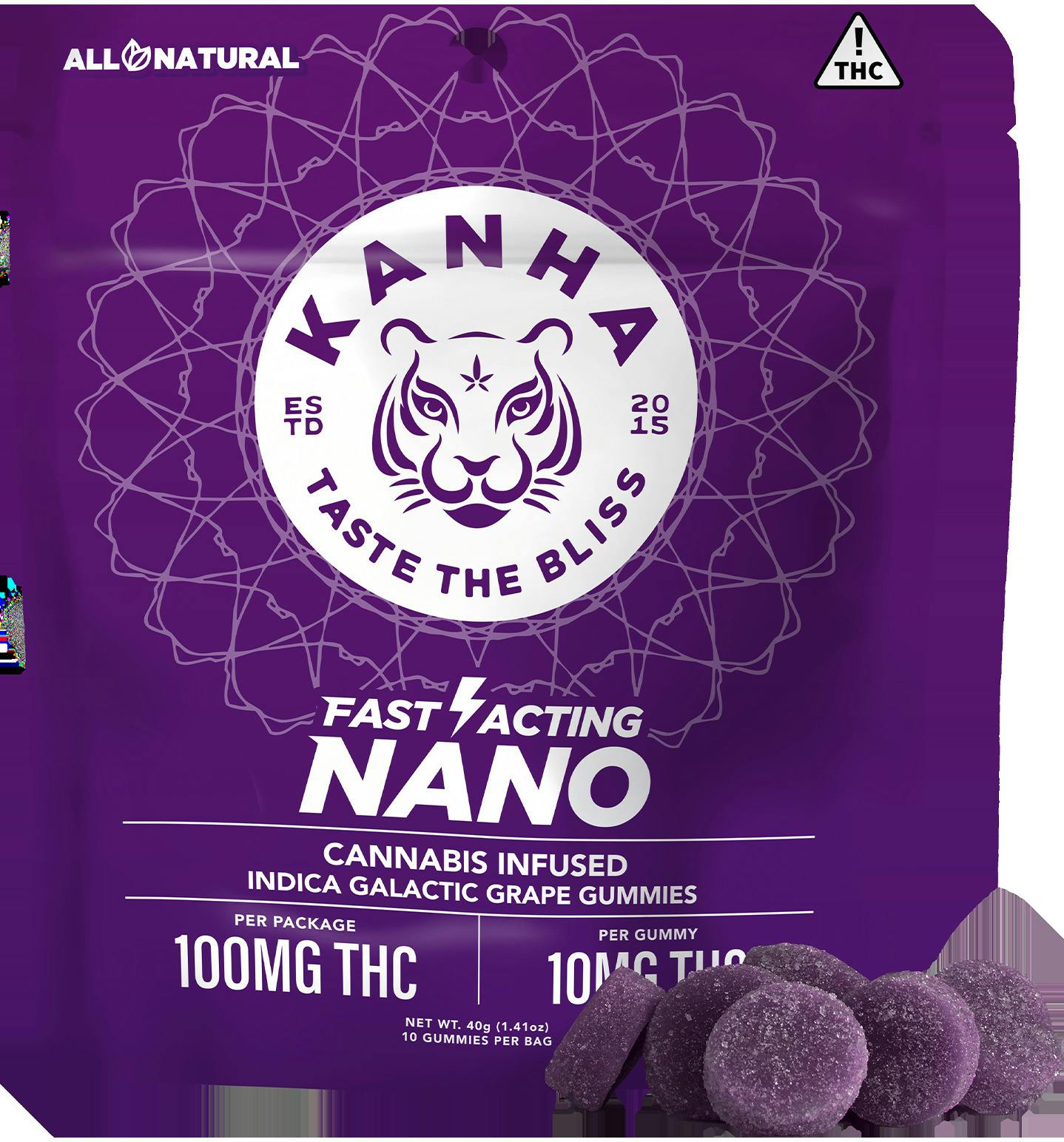 Kanha Nano Galactic Grape (I) Gummies 10mg 10pk