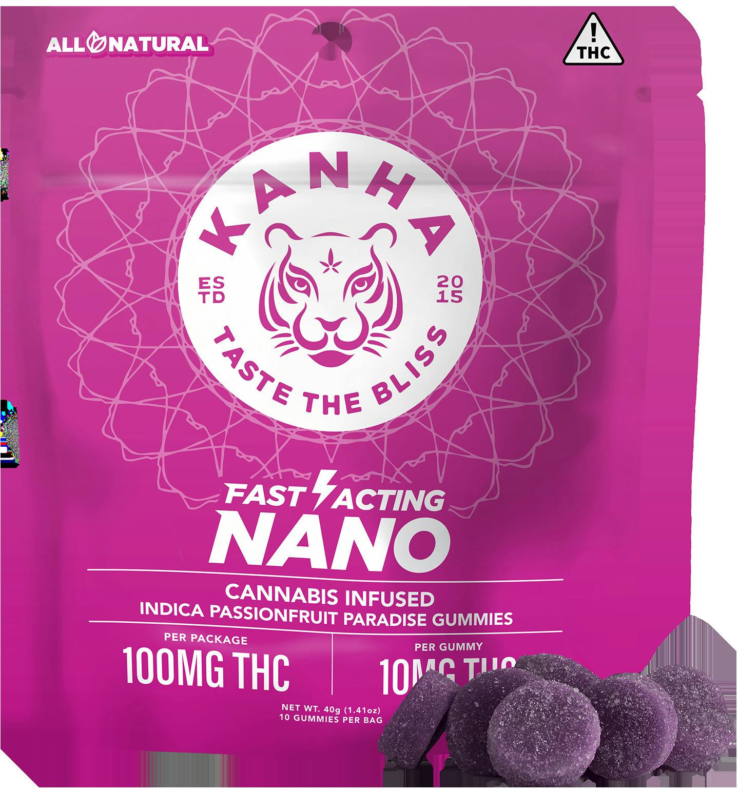 Kanha Nano Passionfruit Paradise (I) Gummies 10mg 10pk