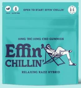 Effin | Chillin Relaxing Razz | Edibles | Gummies | 100mg | 10ct