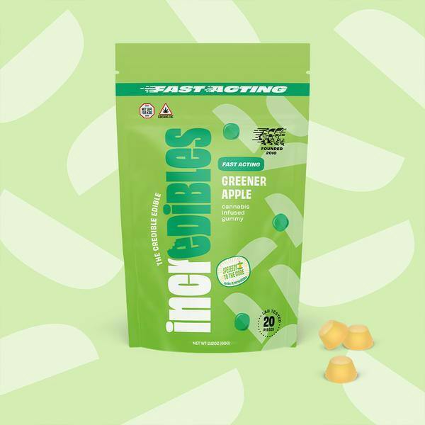 Incredibles | Greener Apple | Edible | Gummies | 100mg | 10ct