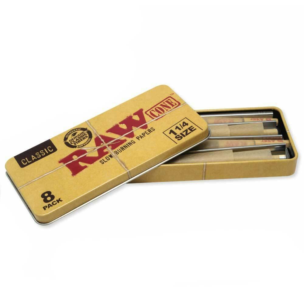 RAW | CLASSIC 1 1/4 CONE TIN BOX | 8 CT.