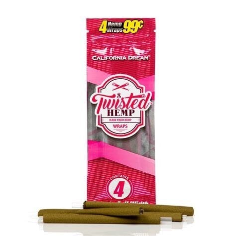 TWISTED HEMP WRAPS | CALIFORNIA DREAM | 4/PK at Toke Lane Cannabis Dispensary - Trenton