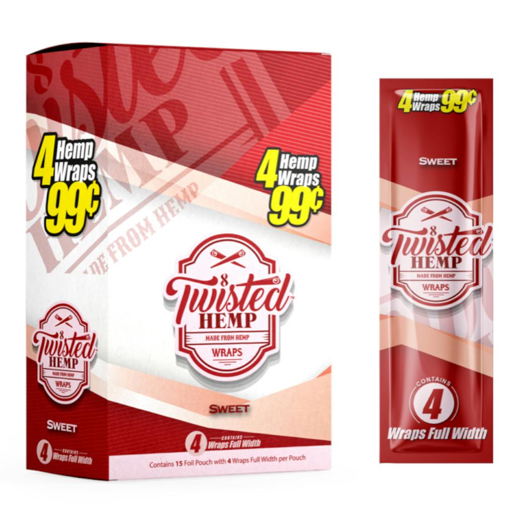 TWISTED HEMP WRAPS | SWEET | 4/PK at Toke Lane Cannabis Dispensary - Trenton
