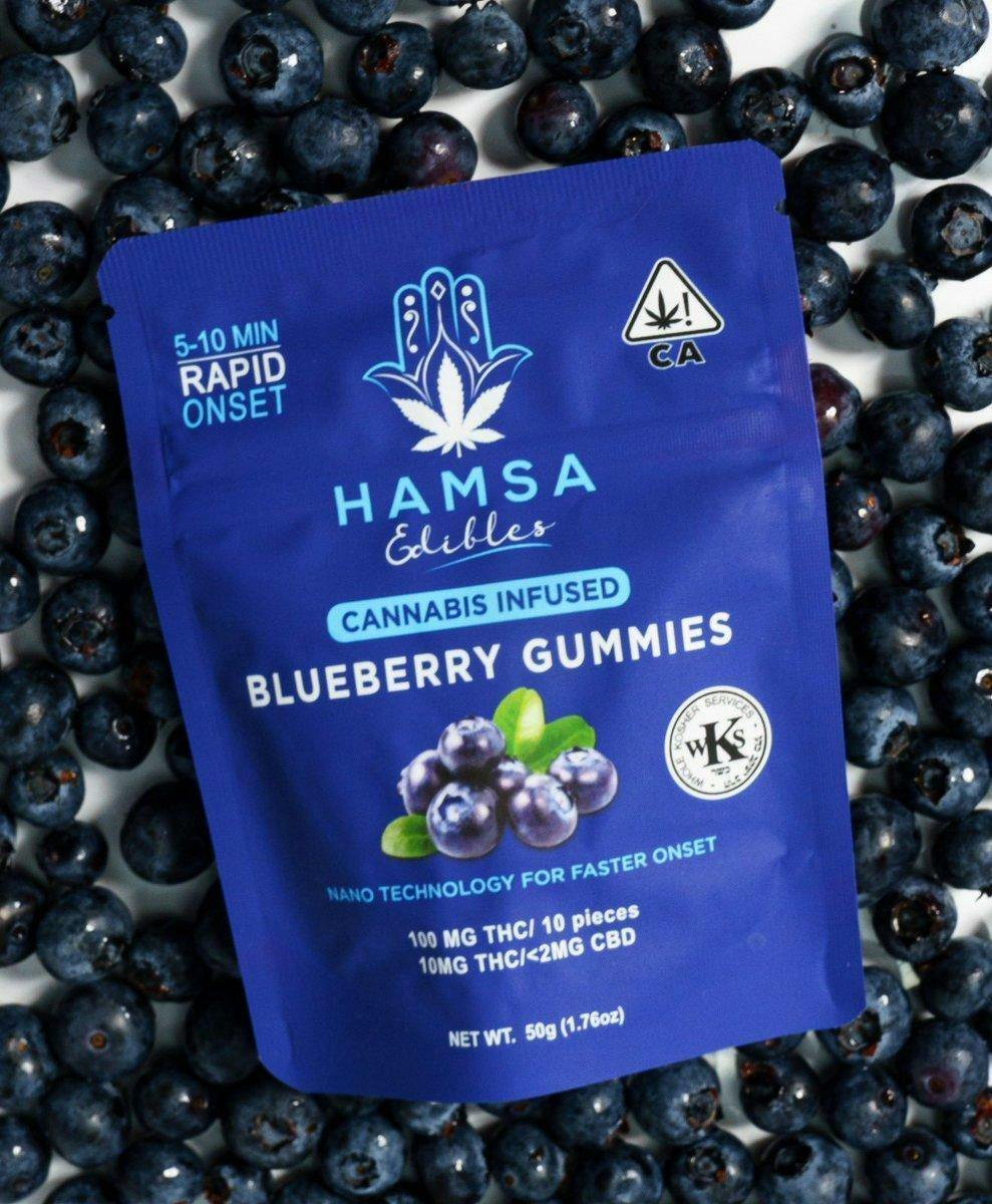 Hamsa | Blueberry | Edibles | Gummies | 100mg | 10ct