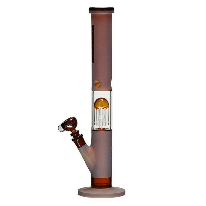 Indigo Frosted Straight Tube Beaker W/Tree Perc | 18''