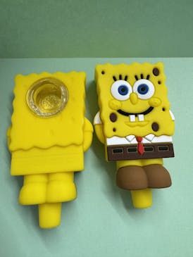 Silicone Sponge Bob Hand Pipe
