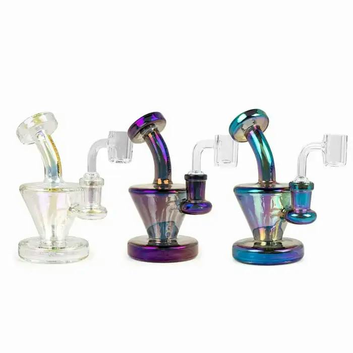 5.5" Tall Metallic Terminator Finish Quantum Concentrate Rig Green